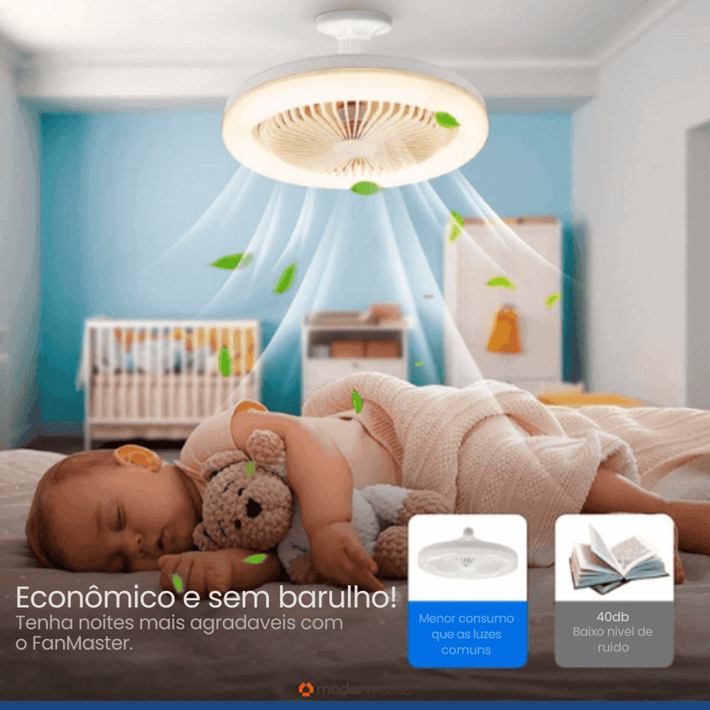 Luminária Ventilador de Teto com Controle Remoto