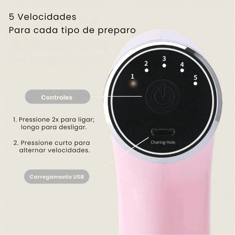 Processador de Alimentos Batedor Multifuncional 3 em 1