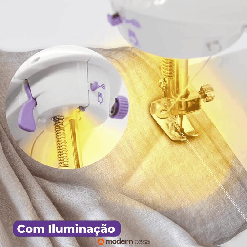 Mini Maquina Costura Portátil Elétrica
