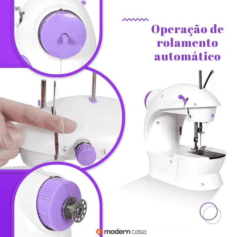 Mini Maquina Costura Portátil Elétrica