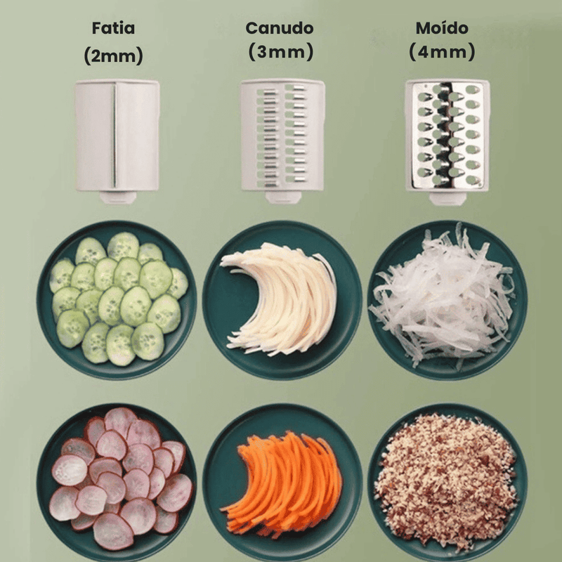 Cortador de Legumes Multifuncional 3 em 1
