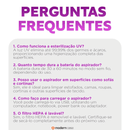 Aspirador Portátil Anti-Ácaro Esterilização Sem Fio