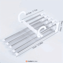 Cabide Organizador Inox para Calças - Retrátil 5 em 1