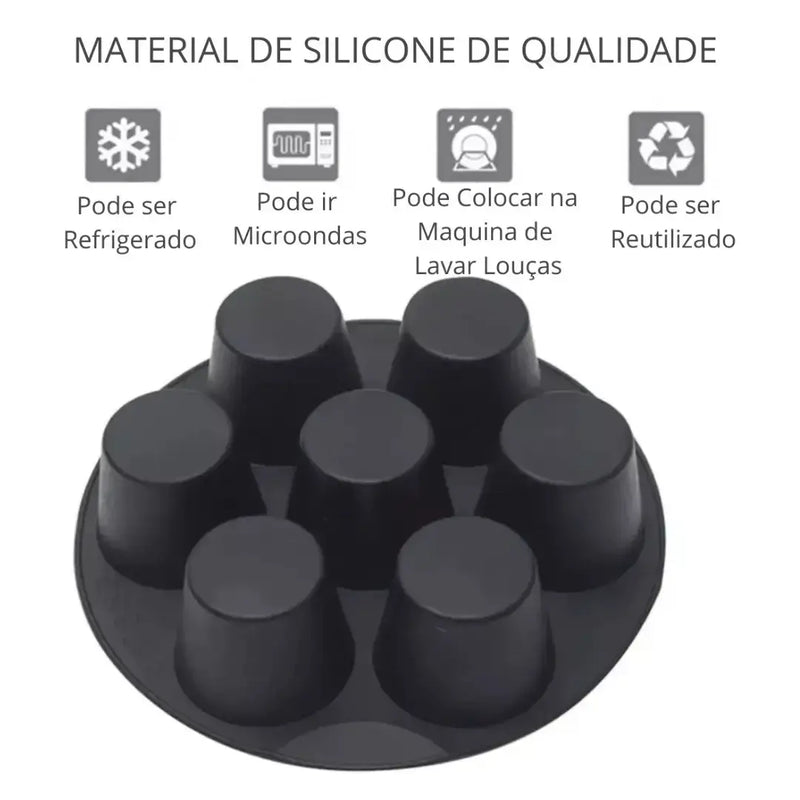 Forma Silicone Air Fryer Cupcake e Bolos Antiaderente