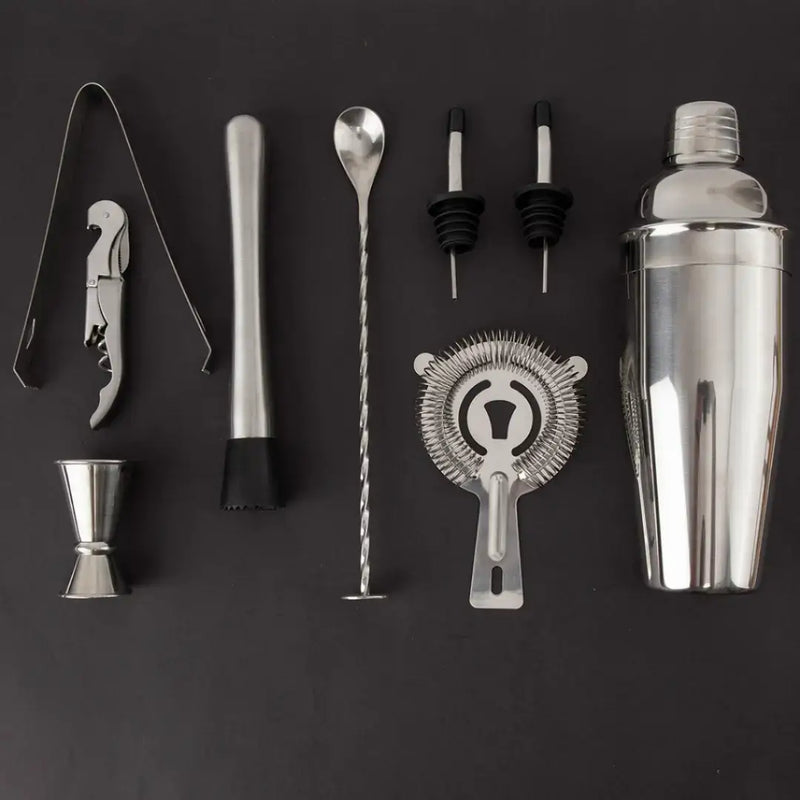 Kit Barman Coqueteleira Profissional Inox 12 Peças