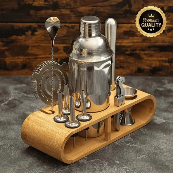 Kit Barman Coqueteleira Profissional Inox 12 Peças