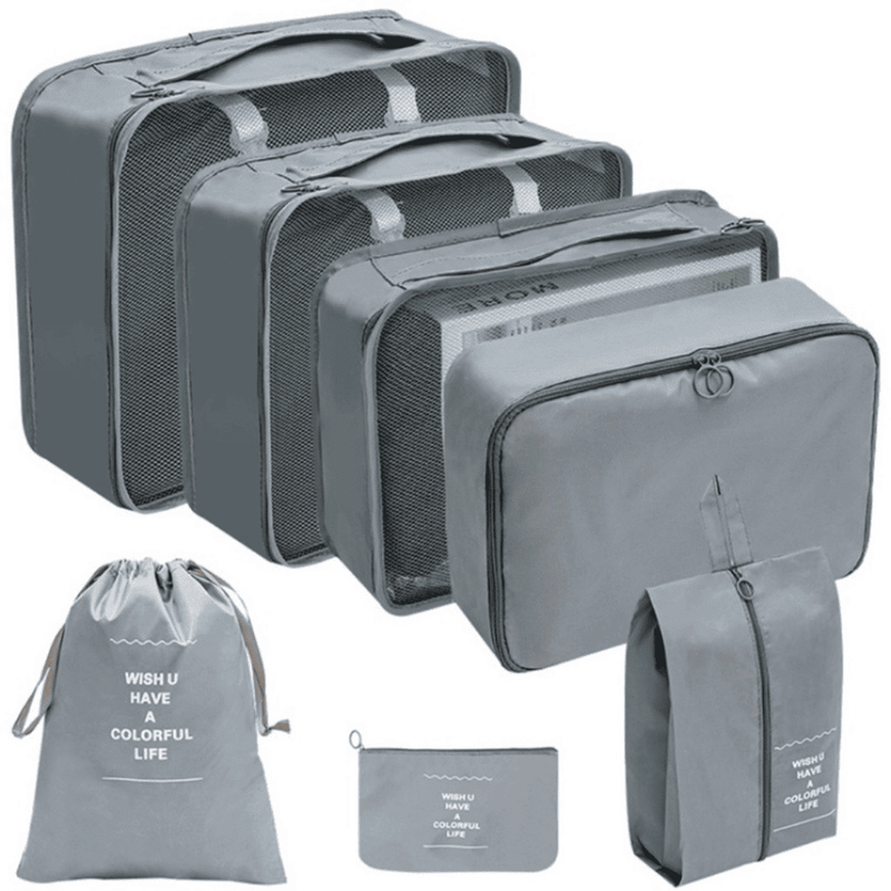 Kit Bolsas Organizadoras Para Mala de Viagem - Compre 5 Leve 7