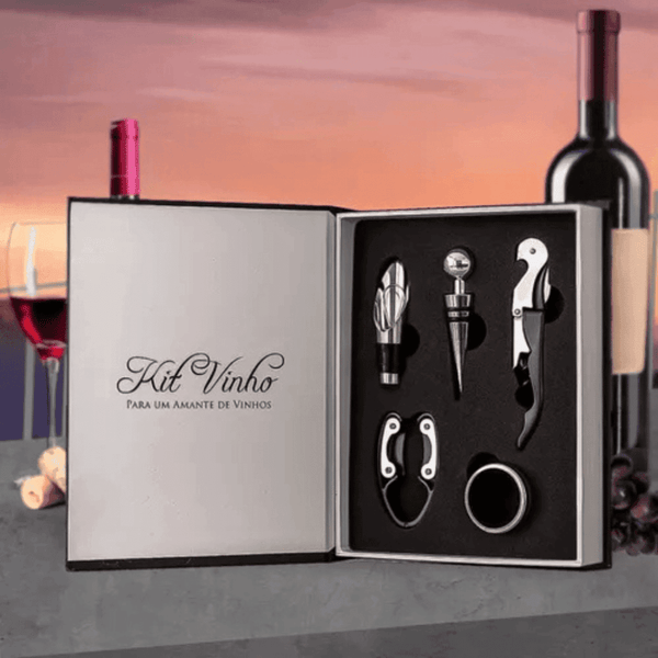 Kit Abridor de Vinhos em Formato de Livro