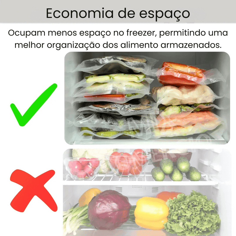 Máquina Seladora e Embaladora Automática a Vácuo + 10 Sacos de Brinde