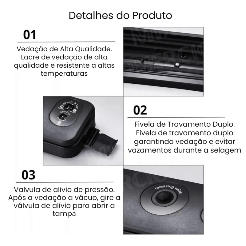 Máquina Seladora e Embaladora Automática a Vácuo + 10 Sacos de Brinde