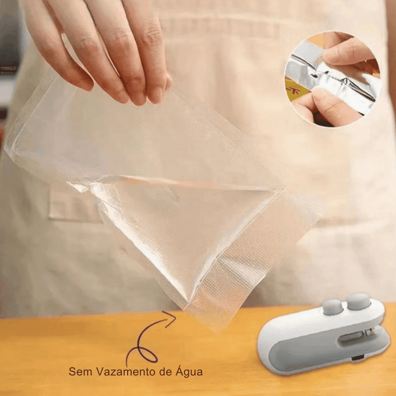 Mini Seladora de Embalagens Portátil USB
