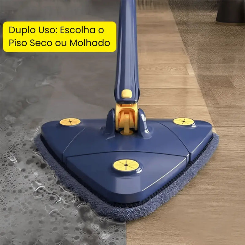 Mop de Limpeza Triangular 360° + Refil Grátis