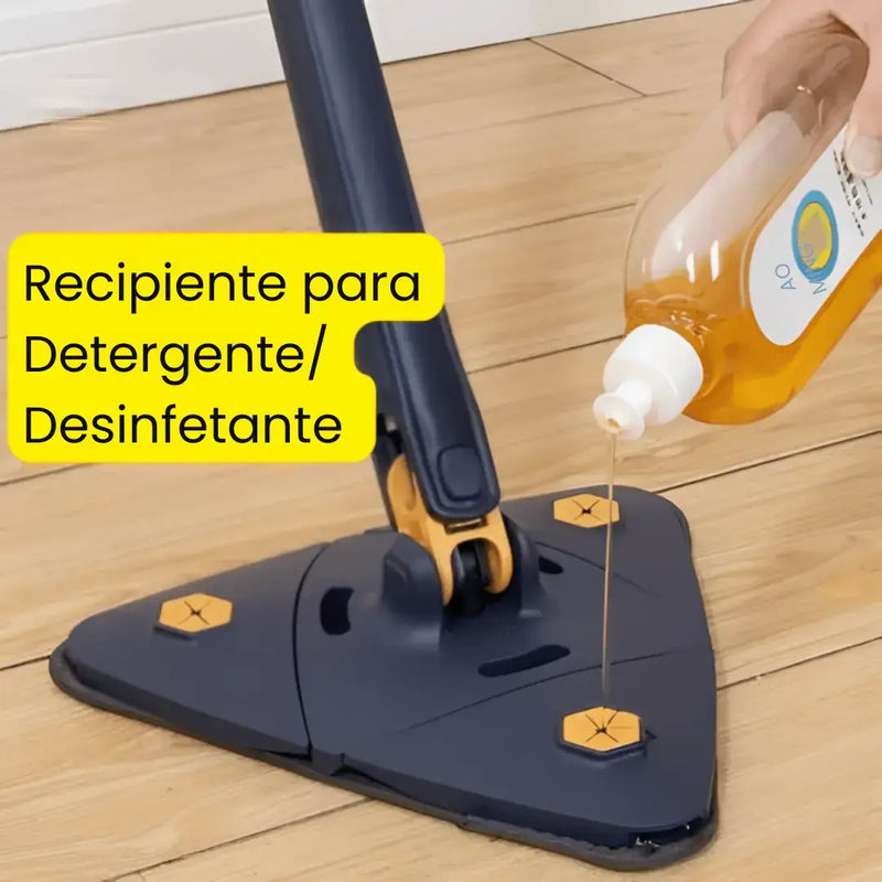 Mop de Limpeza Triangular 360° + Refil Grátis