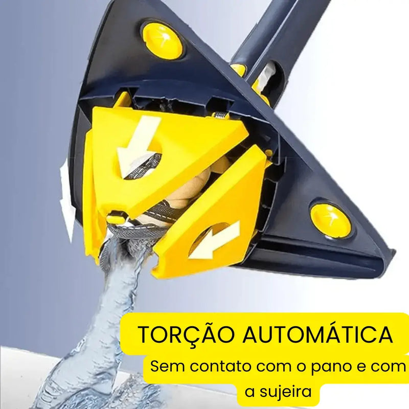 Mop de Limpeza Triangular 360° + Refil Grátis