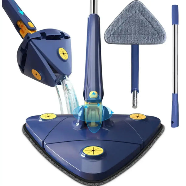 Mop de Limpeza Triangular 360° + Refil Grátis