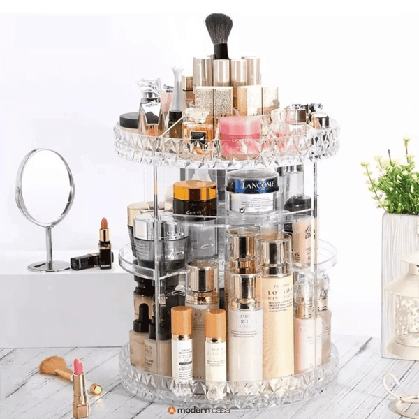 Organizador de Maquiagem Acrílico Giratório 360°