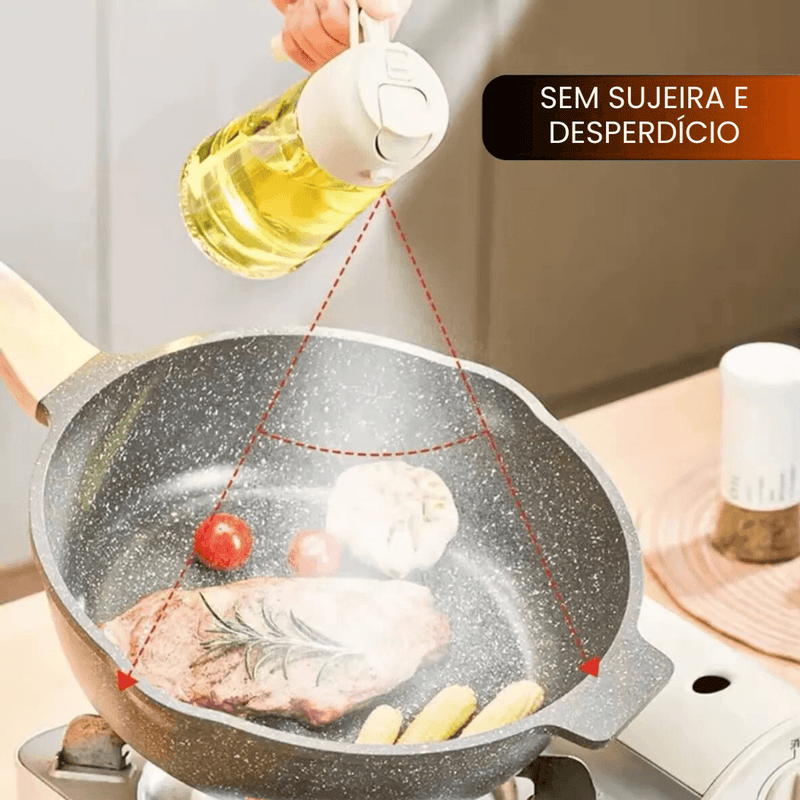 Spray Porta Azeite de Vidro 2 em 1 Borrifador - 500ml