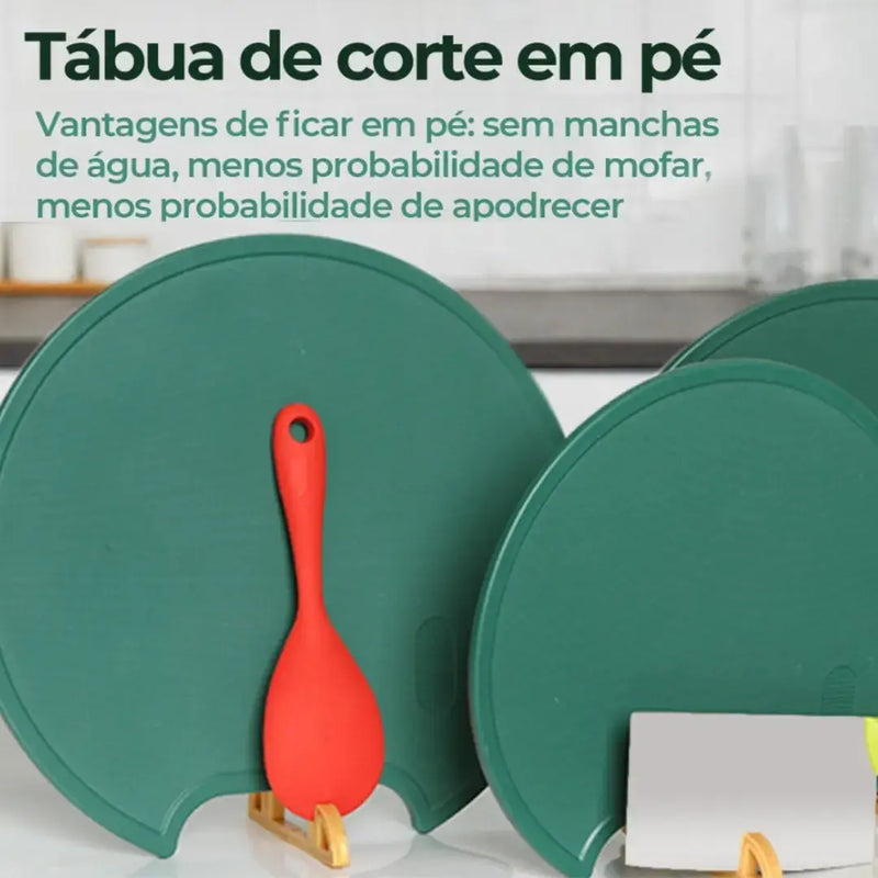 Tábua de Corte Antiderrapante À Prova De Mofo Com Suporte