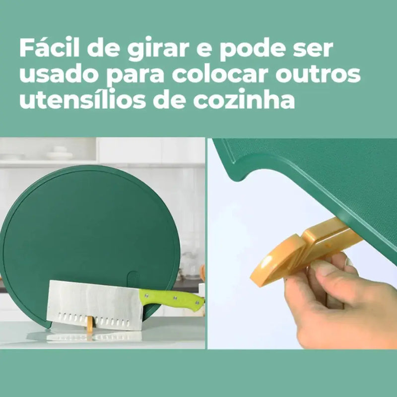 Tábua de Corte Antiderrapante À Prova De Mofo Com Suporte